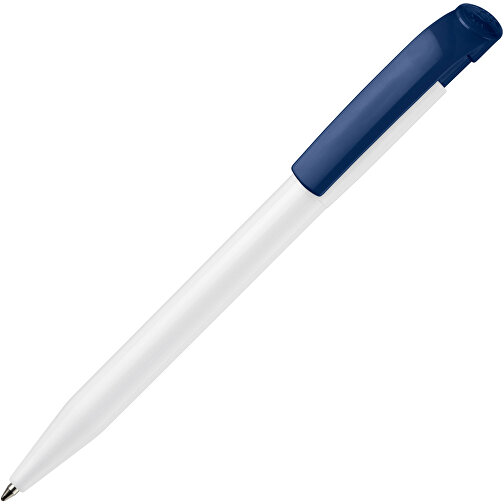 Kugelschreiber S45 Hardcolour , weiß / dunkelblau, ABS, 13,80cm (Länge), Bild 2