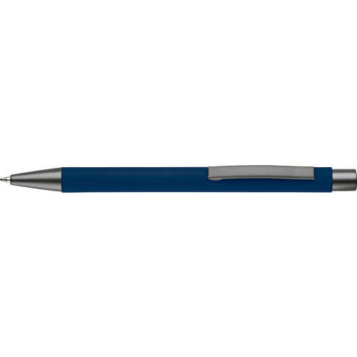 Metallkugelschreiber New York Soft-Touch , dunkelblau, Aluminium & Metall, 13,60cm (Länge), Bild 3