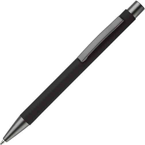 Metallkugelschreiber New York Soft-Touch , schwarz, Aluminium & Metall, 13,60cm (Länge), Bild 2