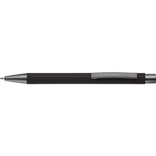 Metallkugelschreiber New York Soft-Touch , schwarz, Aluminium & Metall, 13,60cm (Länge), Bild 3