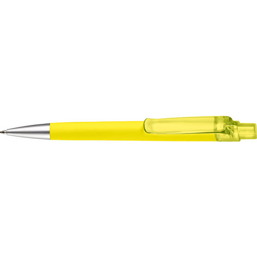 Kugelschreiber Triago Gummiert , neongelb, ABS, 14,50cm (Länge), Bild 3