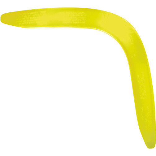 Bumerang 'Mini' , trend-gelb PS, Kunststoff, 32,00cm x 0,40cm x 3,40cm (Länge x Höhe x Breite), Bild 1