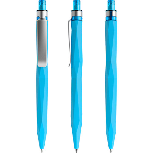 Prodir QS20 Soft Touch PRS Push Kugelschreiber , Prodir, cyanblau / silber, Kunststoff/Metall, 14,10cm x 1,60cm (Länge x Breite), Bild 6