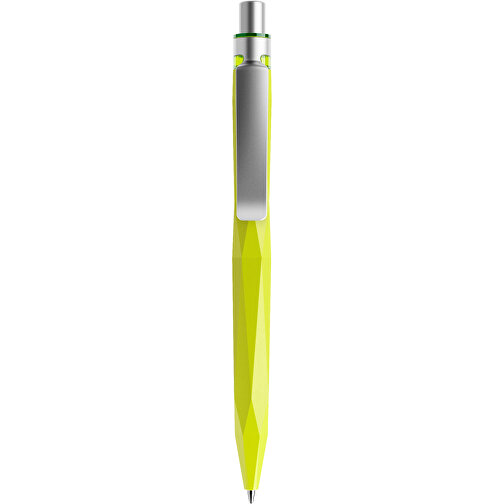 Prodir QS20 PMS Push Kugelschreiber , Prodir, gelbgrün / silber satiniert, Kunststoff/Metall, 14,10cm x 1,60cm (Länge x Breite), Bild 1