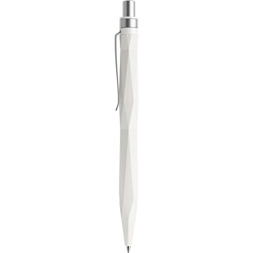 Prodir QS20 PMS Push Kugelschreiber , Prodir, weiss / silber satiniert, Kunststoff/Metall, 14,10cm x 1,60cm (Länge x Breite), Bild 2