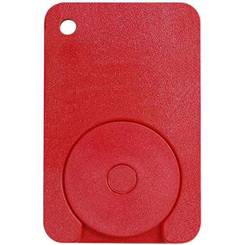 Chip-Schlüsselanhänger 'Fix' , standard-rot, Kunststoff, 4,90cm x 0,40cm x 3,20cm (Länge x Höhe x Breite), Bild 1