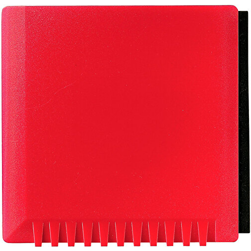 Eiskratzer 'Quadrat' Mit Wasserabstreifer , standard-rot, Kunststoff, 10,00cm x 0,30cm x 10,30cm (Länge x Höhe x Breite), Bild 1