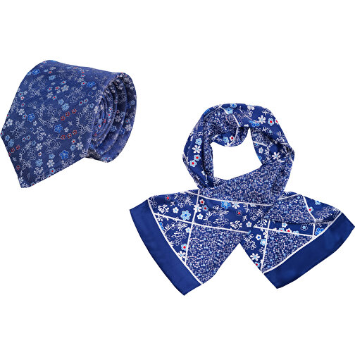Set (cravate + écharpe, pure soie, écharpe satin ca. 27x140 cm), Image 1