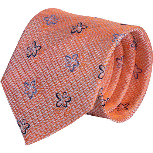 Krawatte, Reine Seide, Jacquardgewebt , orange, Reine Seide, 148,00cm x 7,50cm (Länge x Breite), Bild 1