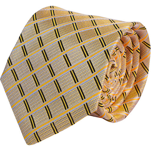 Krawatte, Reine Seide, Jacquardgewebt , gelb, Reine Seide, 148,00cm x 7,50cm (Länge x Breite), Bild 1