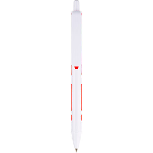 Kugelschreiber Favour Weiß , Promo Effects, weiß / rot, Kunststoff, 14,20cm (Länge), Bild 3