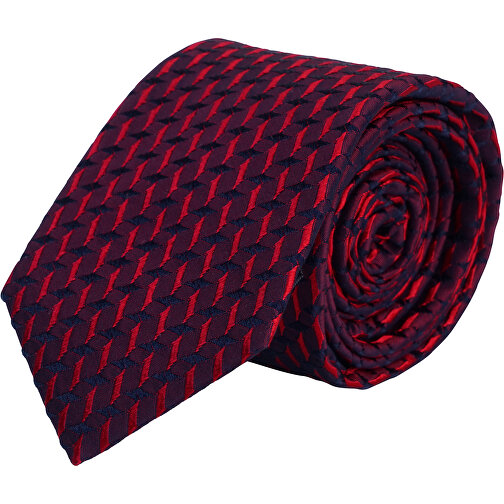 Krawatte, Reine Seide, Jacquardgewebt , rot, Reine Seide, 148,00cm x 7,50cm (Länge x Breite), Bild 1