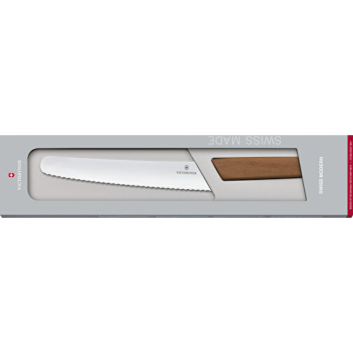 Brot + Kuchen Messer , Victorinox, braun, Walnuss, 34,50cm x 1,50cm x 4,00cm (Länge x Höhe x Breite), Bild 2