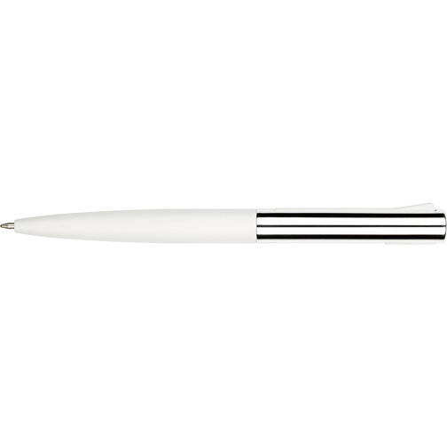 Kugelschreiber Marokko , Promo Effects, silber-weiß, Aluminium, 14,30cm x 1,20cm (Länge x Breite), Bild 8