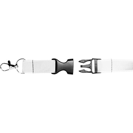 Schlüsselband Reflective , Promo Effects, weiß, Polyester, 90,00cm x 2,00cm (Länge x Breite), Bild 3