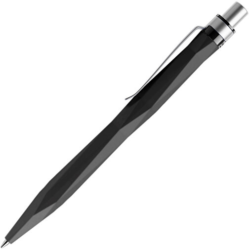 Prodir QS20 Soft Touch PRS Push Kugelschreiber , Prodir, schwarz / silber satiniert, Kunststoff/Metall, 14,10cm x 1,60cm (Länge x Breite), Bild 4