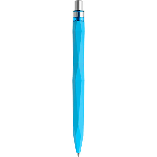 Prodir QS20 Soft Touch PRS Push Kugelschreiber , Prodir, cyanblau / silber satiniert, Kunststoff/Metall, 14,10cm x 1,60cm (Länge x Breite), Bild 3
