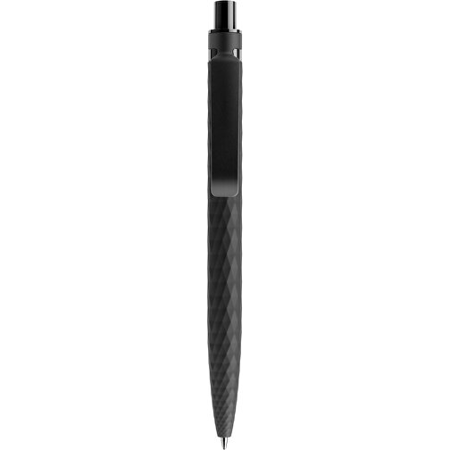 Prodir QS01 Soft Touch PRS Push Kugelschreiber , Prodir, schwarz/schwarz, Kunststoff/Metall, 14,10cm x 1,60cm (Länge x Breite), Bild 1