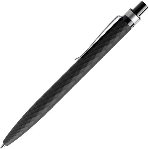 Prodir QS01 Soft Touch PRS Push Kugelschreiber , Prodir, schwarz/silber, Kunststoff/Metall, 14,10cm x 1,60cm (Länge x Breite), Bild 4