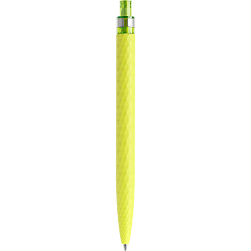 Prodir QS01 Soft Touch PRS Push Kugelschreiber , Prodir, gelbgrün/silber, Kunststoff/Metall, 14,10cm x 1,60cm (Länge x Breite), Bild 3