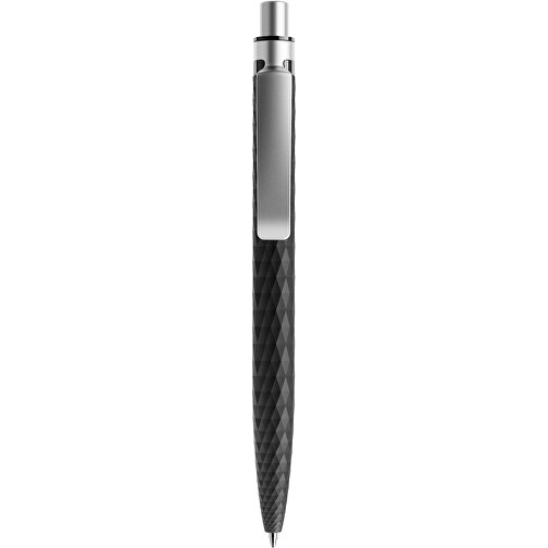 Prodir QS01 PMS Push Kugelschreiber , Prodir, schwarz/silber satiniert, Kunststoff/Metall, 14,10cm x 1,60cm (Länge x Breite), Bild 1