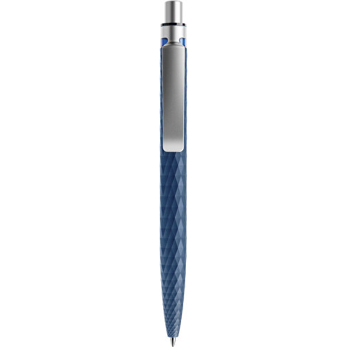 Prodir QS01 PMS Push Kugelschreiber , Prodir, sodalithblau/silber satiniert, Kunststoff/Metall, 14,10cm x 1,60cm (Länge x Breite), Bild 1