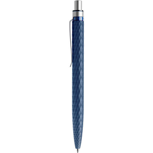 Prodir QS01 PMS Push Kugelschreiber , Prodir, sodalithblau/silber satiniert, Kunststoff/Metall, 14,10cm x 1,60cm (Länge x Breite), Bild 2