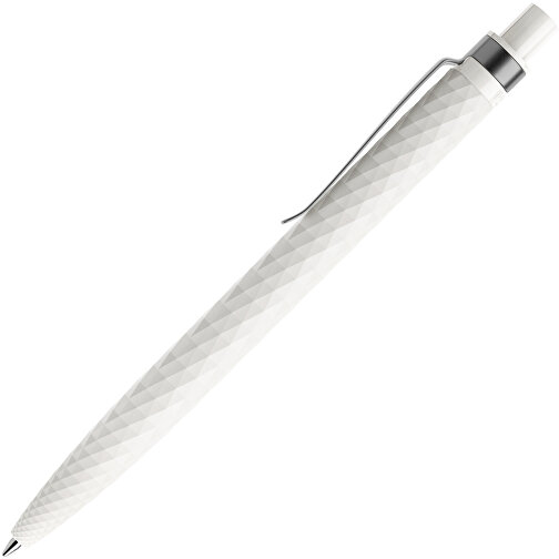 Prodir QS01 PMS Push Kugelschreiber , Prodir, weiß/graphit, Kunststoff/Metall, 14,10cm x 1,60cm (Länge x Breite), Bild 4
