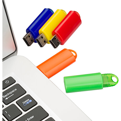 USB-Stick SPRING 64GB , Promo Effects MB , gelb MB , 65 GB , Kunststoff MB , 3 - 10 MB/s MB , 5,80cm x 1,20cm x 2,10cm (Länge x Höhe x Breite), Bild 5