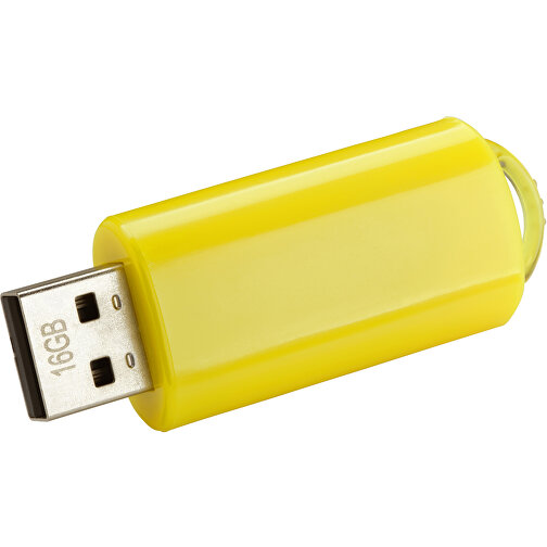 USB-Stick SPRING 4GB , Promo Effects MB , gelb MB , 4 GB , Kunststoff MB , 3 - 10 MB/s MB , 5,80cm x 1,20cm x 2,10cm (Länge x Höhe x Breite), Bild 1