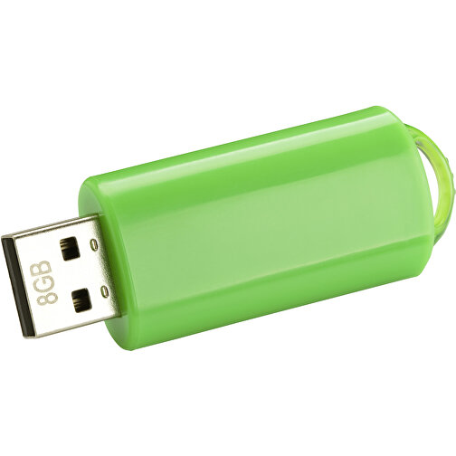 USB-Stick SPRING 64GB , Promo Effects MB , grün MB , 65 GB , Kunststoff MB , 3 - 10 MB/s MB , 5,80cm x 1,20cm x 2,10cm (Länge x Höhe x Breite), Bild 1