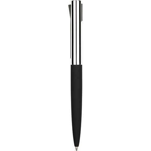 Kugelschreiber Marokko , Promo Effects, silber-schwarz, Aluminium, 14,30cm x 1,20cm (Länge x Breite), Bild 2