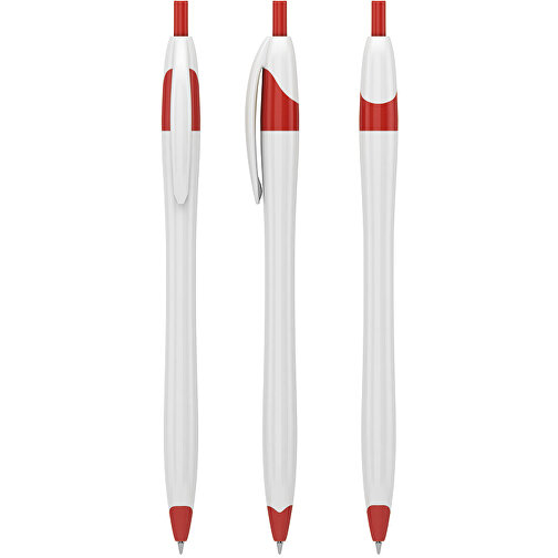 Kugelschreiber Bergen , Promo Effects, rot, Kunststoff, 14,80cm (Länge), Bild 1