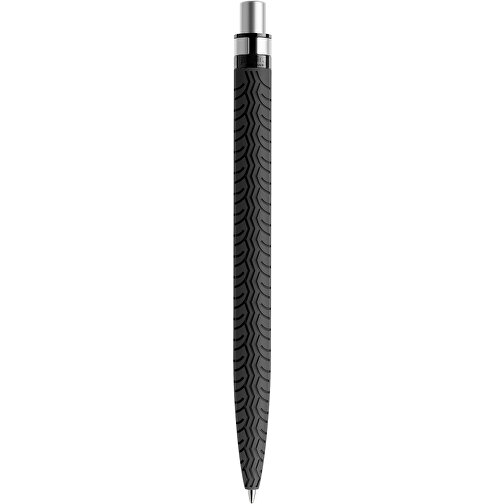 Prodir QS03 Soft Touch PRS Push Kugelschreiber , Prodir, schwarz/silber satiniert, Kunststoff/Metall, 14,10cm x 1,60cm (Länge x Breite), Bild 3