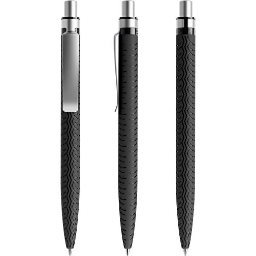 Prodir QS03 PMS Push Kugelschreiber , Prodir, schwarz/silber satiniert, Kunststoff/Metall, 14,10cm x 1,60cm (Länge x Breite), Bild 6