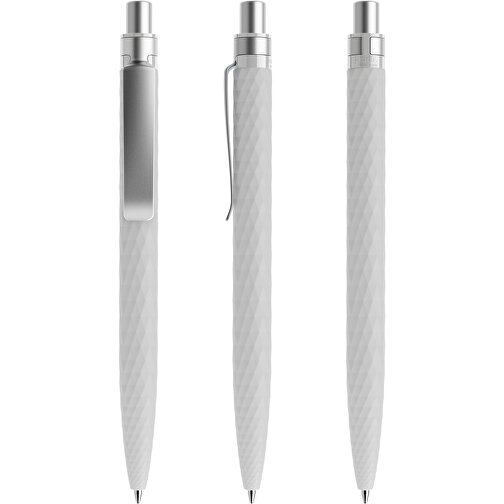 Prodir QS01 Soft Touch PRS Push Kugelschreiber , Prodir, zementgrau/silber satiniert, Kunststoff/Metall, 14,10cm x 1,60cm (Länge x Breite), Bild 6