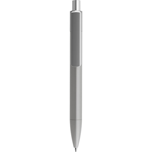 Prodir DS4 PMM Push Kugelschreiber , Prodir, delfingrau / silber satiniert, Kunststoff, 14,10cm x 1,40cm (Länge x Breite), Bild 1