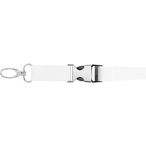Schlüsselband Standard Oval , Promo Effects, weiß, Polyester, 92,00cm x 2,00cm (Länge x Breite), Bild 3