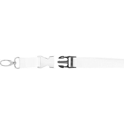 Schlüsselband Standard Oval , Promo Effects, weiß, Polyester, 92,00cm x 1,50cm (Länge x Breite), Bild 3