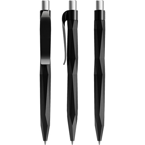 Prodir QS20 PRP Push Kugelschreiber , Prodir, schwarz / silber satiniert, Kunststoff/Metall, 14,10cm x 1,60cm (Länge x Breite), Bild 6