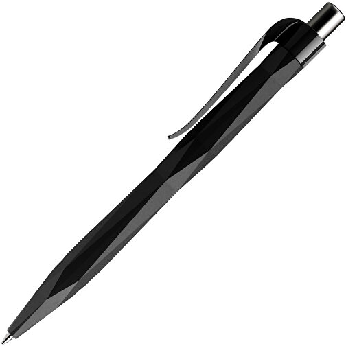 Prodir QS20 PRP Push Kugelschreiber , Prodir, schwarz / silber poliert, Kunststoff/Metall, 14,10cm x 1,60cm (Länge x Breite), Bild 4