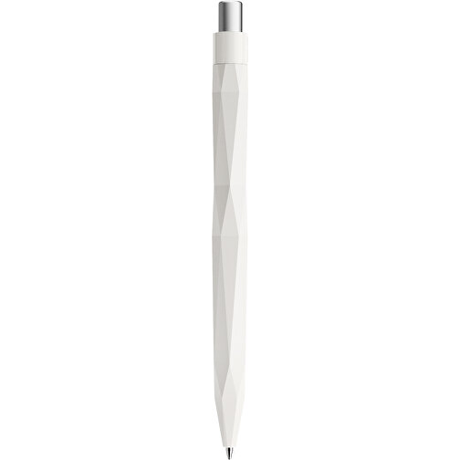 Prodir QS20 PMP Push Kugelschreiber , Prodir, weiß / silber satiniert, Kunststoff/Metall, 14,10cm x 1,60cm (Länge x Breite), Bild 3