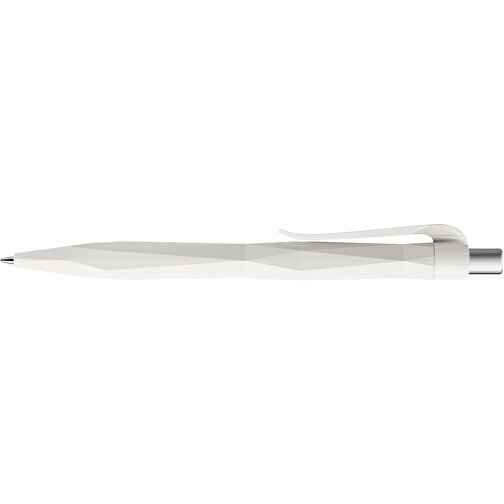 Prodir QS20 PMP Push Kugelschreiber , Prodir, weiß / silber satiniert, Kunststoff/Metall, 14,10cm x 1,60cm (Länge x Breite), Bild 5