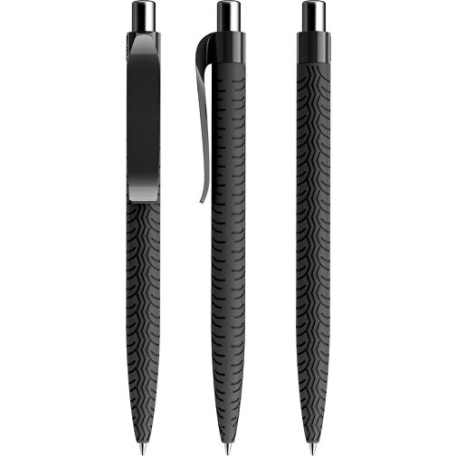 Prodir QS03 PRP Push Kugelschreiber , Prodir, schwarz/silber poliert, Kunststoff/Metall, 14,10cm x 1,60cm (Länge x Breite), Bild 6