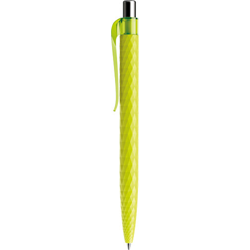 Prodir QS01 PRT Push Kugelschreiber , Prodir, gelbgrün/silber poliert, Kunststoff/Metall, 14,10cm x 1,60cm (Länge x Breite), Bild 2