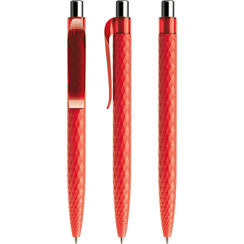 Prodir QS01 PRT Push Kugelschreiber , Prodir, rot/silber poliert, Kunststoff/Metall, 14,10cm x 1,60cm (Länge x Breite), Bild 6