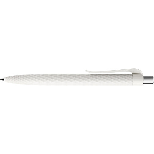 Prodir QS01 PMP Push Kugelschreiber , Prodir, weiß/silber satiniert, Kunststoff/Metall, 14,10cm x 1,60cm (Länge x Breite), Bild 5