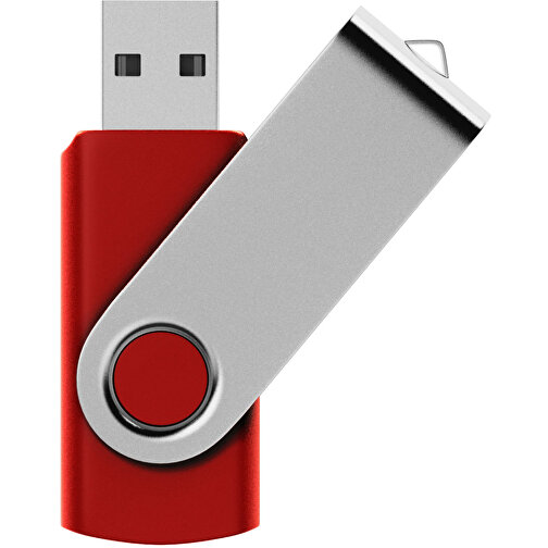 USB-Stick SWING 3.0 64 GB , Promo Effects MB , rot metallic MB , 65 GB , Kunststoff, Metall MB , 10 - 45 MB/s MB , 5,80cm x 1,09cm x 1,90cm (Länge x Höhe x Breite), Bild 1