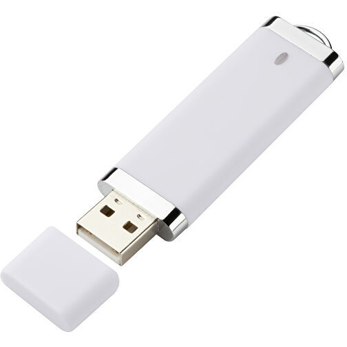 USB-Stick BASIC 64 GB , Promo Effects MB , weiss MB , 65 GB , Kunststoff MB , 3 - 10 MB/s MB , 7,40cm x 0,70cm x 2,00cm (Länge x Höhe x Breite), Bild 2