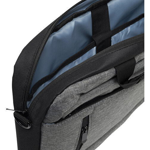 Laptoptasche YALE BAG , grau, schwarz, 300/600D Polyester, 41,00cm x 6,50cm x 31,00cm (Länge x Höhe x Breite), Bild 4